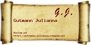 Gutmann Julianna névjegykártya